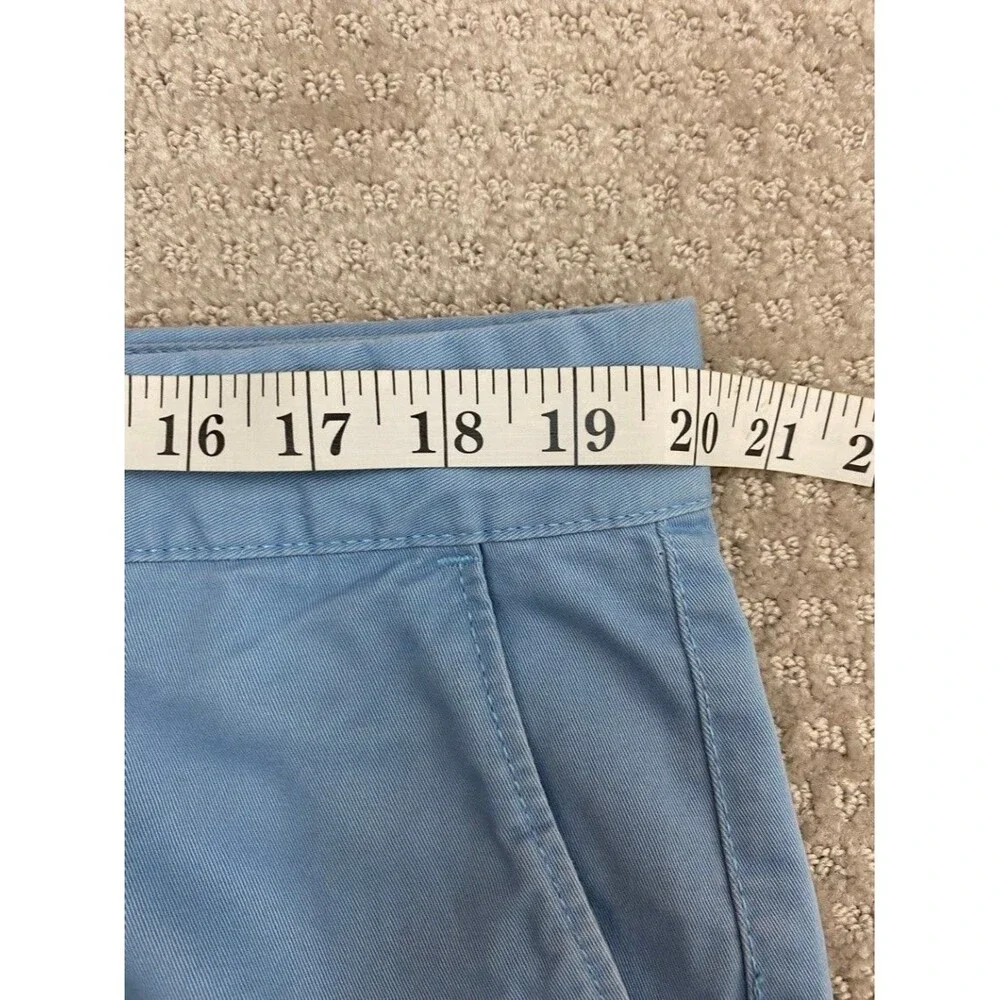 Gap Khakis Lived In Short Men 38 Chino Flat Front Light Blue Shorts Preppy Beach